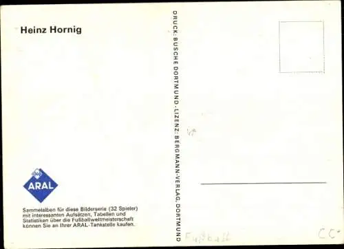 Ak Fußballspieler Heinz Hornig, 1. FC Köln