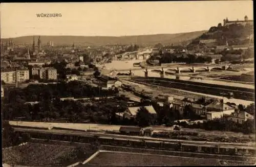 Ak Würzburg am Main Unterfranken, Panorama