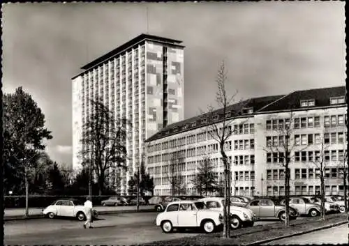 Ak Berlin Wilmersdorf, Fehrbelliner Platz, Autos, Hochhaus