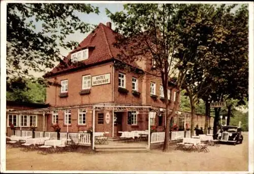 Ak Wintermoor Schneverdingen in der Lüneburger Heide, Hotel Heidehof