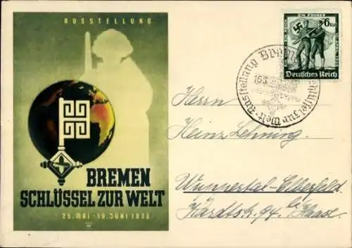 Ak Bremen, Ausstellung Schlüssel zur Welt 1938