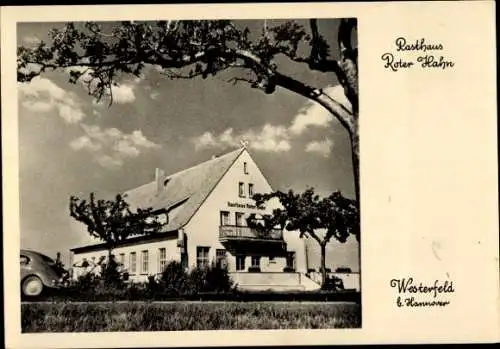 Ak Westerfeld Hemmingen in Niedersachsen, Hotel und Rasthaus Roter Hahn