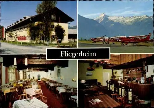 Ak Zell am See in Salzburg, Fliegerheim, Segelflugzeuge, Panorama, Innenansicht