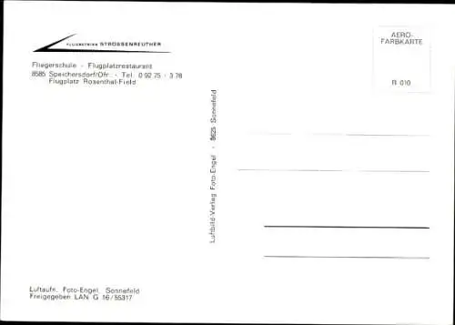 Ak Speichersdorf in Oberfranken, Flugplatzrestaurant, Segelflugzeuge