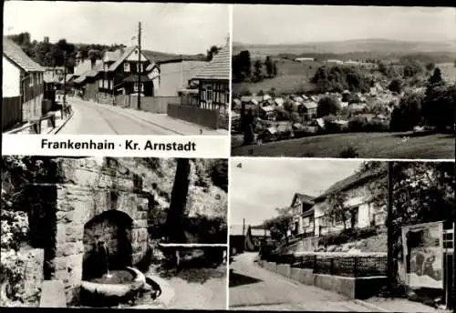 Ak Frankenhain in Thüringen, Frankenstraße, Teilansicht, Borzel-Born, Hauptstraße