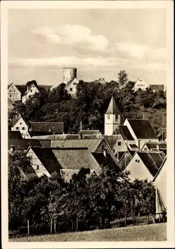 Ak Albeck Langenau in Württemberg, Kirche, Teilansicht