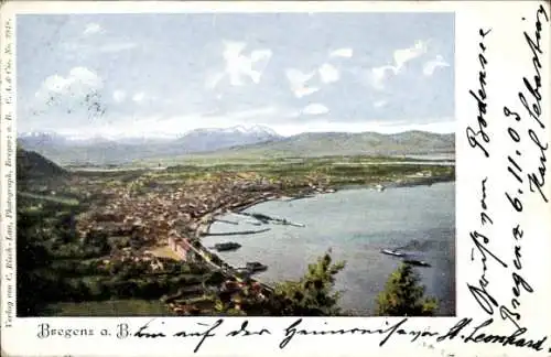 Ak Bregenz am Bodensee Vorarlberg, Panorama