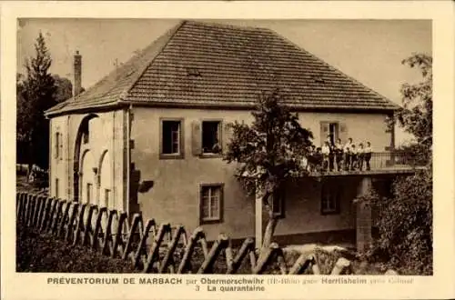 Ak Obermorschwihr Elsaß Haut Rhin, La Quarantaine, Präventorium Marbach