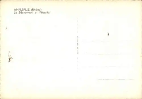 Ak Amplepuis Rhône, Krankenhaus, Denkmal