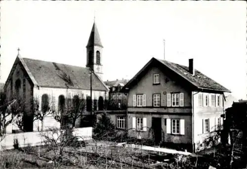 Ak Neuhof Strasbourg Straßburg Elsass Bas Rhin, Altenheim, Kirche