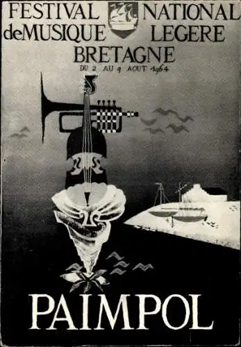 Ak Paimpol Côtes d’Armor, Nationales Musikfestival, Bretagne, 1964