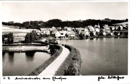 Ak Waldeck am Edersee Hessen, Waldecker Talsperre, Teilansicht