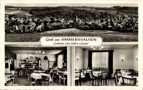Ak Simmershausen Fuldatal in Hessen, Gasthaus zum kühlen Grunde, Gesamtansicht