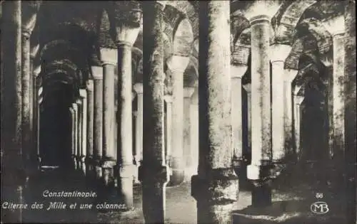 Ak Konstantinopel Istanbul Türkei, Zisterne der eintausendundeins Säulen