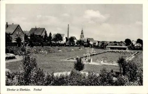 Ak Werther in Westfalen, Freibad