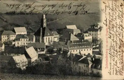 Ak Schmiedeberg Dippoldiswalde im Erzgebirge, Teilansicht