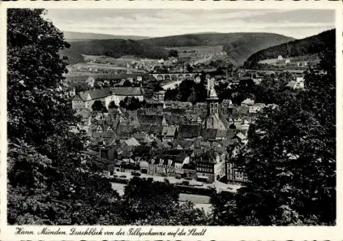 Ak Hann. Münden in Niedersachsen, Gesamtansicht, Tillyschanze