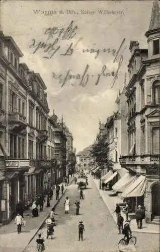 Ak Worms am Rhein, Kaiser Wilhelmstraße