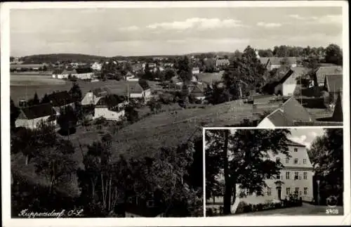 Ak Ruppersdorf Herrnhut in der Oberlausitz, Panorama, Grenzlandschule