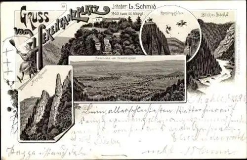 Litho Thale im Harz, Panorama, Rosstrappe, Hirschgrund, Bodetal, Hexentanzplatz