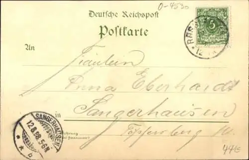 Litho Roßlau an der Elbe Anhalt, Elbbrücke, Alte Burg, Markt, Kirche