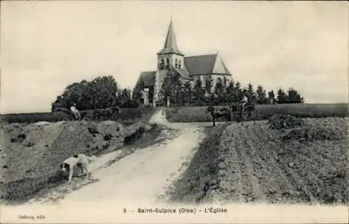 Ak Saint Sulpice Oise, l'Eglise