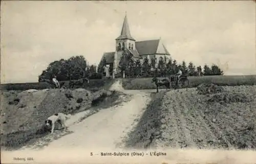 Ak Saint Sulpice Oise, l'Eglise