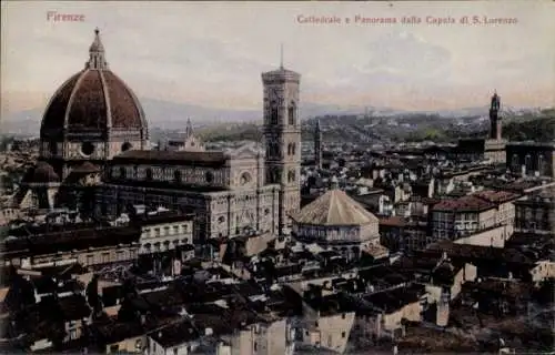 Ak Firenze Florenz Toscana, Kathedrale, Panorama