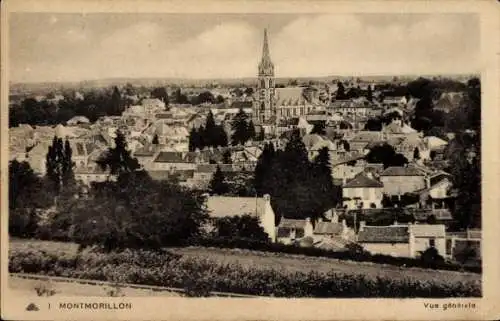 Ak Montmorillon Vienne, Vue generale