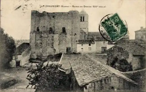 Ak Chauvigny Vienne, Ruines du Donjon