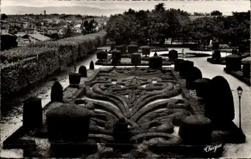 Ak Castres Tarn, Jardin de l'Eveche trace par Le Notre