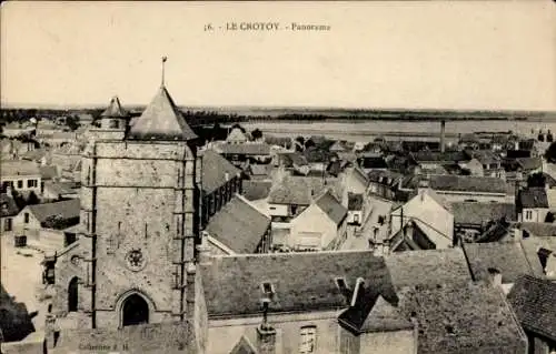 Ak Le Crotoy Somme, Panorama, Dächer, Turm