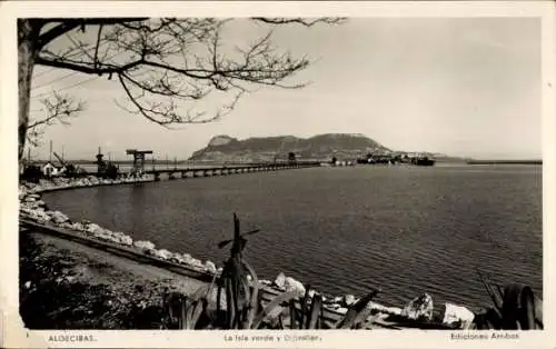Ak Gibraltar, Blick zur grünen Insel