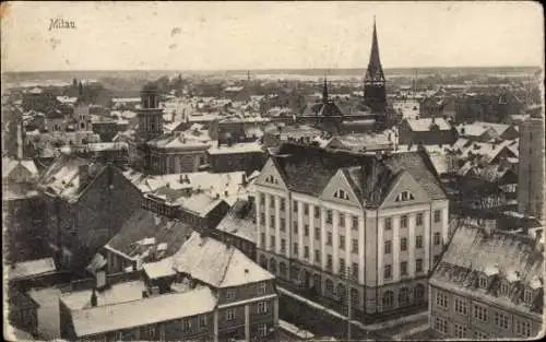 Ak Mitau Lettland, Blick über die Dächer der Stadt