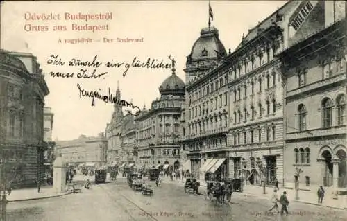 Ak Budapest Ungarn, Boulevard