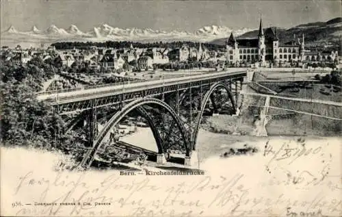 Ak Bern Stadt Schweiz, Kirchenfeldbrücke