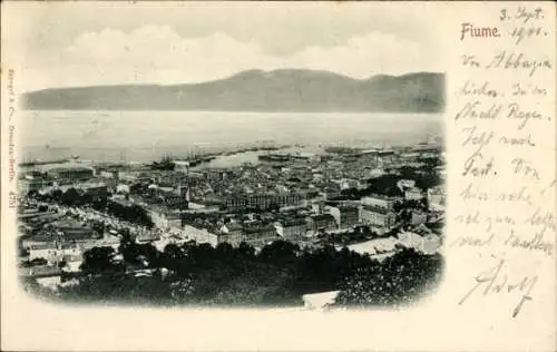 Ak Rijeka Fiume Kroatien, Gesamtansicht