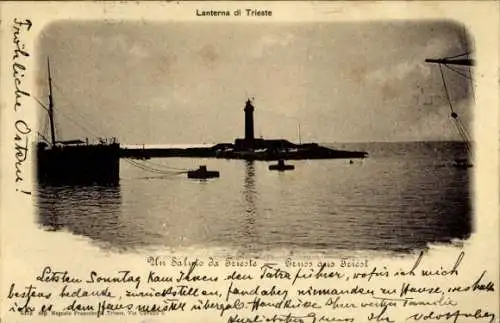 Ak Triest Trieste Friuli Venezia Giulia, Leuchtturm