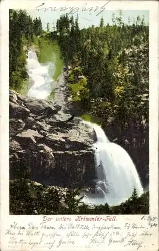 Ak Krimml in Salzburg, Unterer Krimmler Fall
