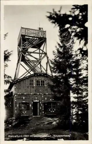 Ak Villach in Kärnten, Kanzelwarte und Jausenstation, Knusperhäuschen