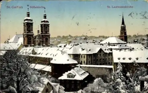 Ak Sankt Gallen Stadt Schweiz, Stiftskirche, St. Laurenzenkirche