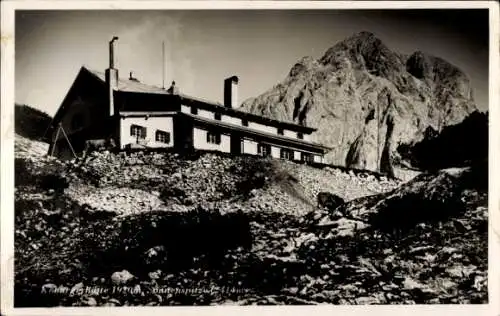 Ak Ehrwald Tirol, Blick zur Koburger Hütte, Sonnenspitze