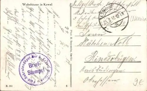 Ak Kowel Ukraine, Wohnhäuser