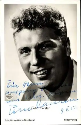 Ak Schauspieler Peter Carsten, Portrait, Autogramm