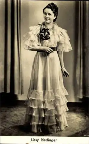 Ak Lissy Riedinger, Portrait, Autogramm