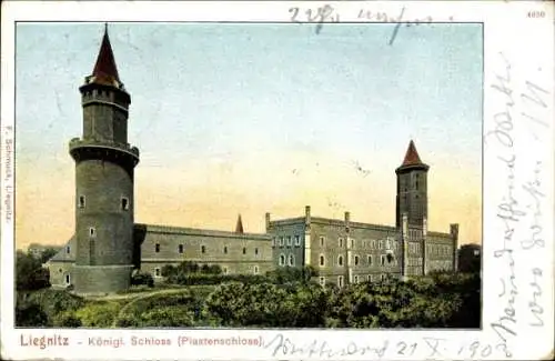Ak Legnica Liegnitz Schlesien, Schloss, Piastenschloss