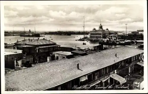 Ak Port Said Ägypten, Hafen