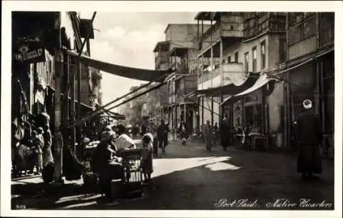 Ak Port Said Ägypten, Eingeborenenviertel