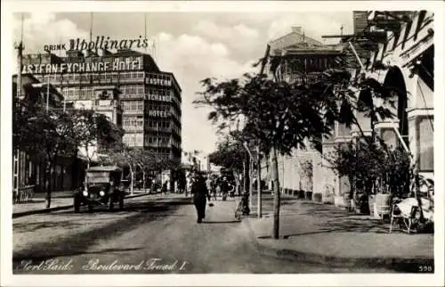 Ak Port Said Ägypten, Boulevard Fouad I., Exchange Hotel