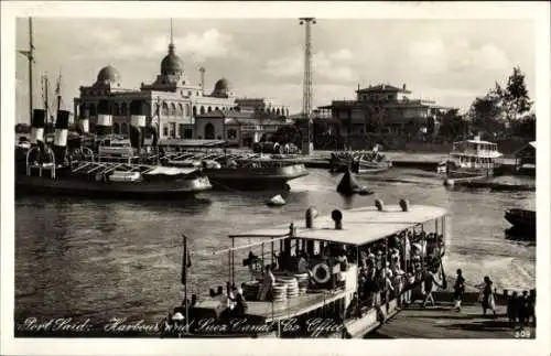 Ak Port Said Ägypten, Hafen, Suezkanalbüro